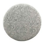 Upholstered Round Foot Rest Ottoman with Storage