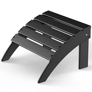 BLACK Folding Outdoor Footrest for Adirondack Chair