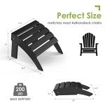 BLACK Folding Outdoor Footrest for Adirondack Chair