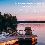 BLACK Folding Outdoor Footrest for Adirondack Chair