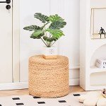 Natural Braided Ottoman Pouf for Comfort and Style