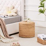 Natural Braided Ottoman Pouf for Comfort and Style