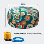 Water Repellent Inflatable Ottoman Stool for Any Space