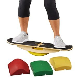 Bamboo Balance Board for Standing Desks & Yoga