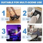 Ergonomic Under Desk Footrest with Massage Roller