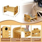 Bamboo Adjustable Ergonomic Under Desk Footrest