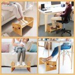 Bamboo Adjustable Ergonomic Under Desk Footrest