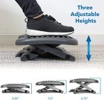 Adjustable Ergonomic Footrest with Massage Surface