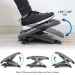 Adjustable Ergonomic Footrest with Massage Surface