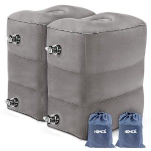 Adjustable Inflatable Travel Foot Rest Pillow Set