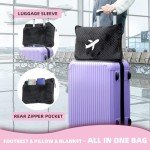 Cozy Travel Blanket Set with Airplane Footrest