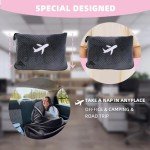 Cozy Travel Blanket Set with Airplane Footrest