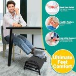 Adjustable Under Desk Footrest with Washable Cover