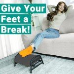 Adjustable Under Desk Footrest with Washable Cover
