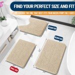 OLANLY Extra Soft Chenille Bath Rug 24x16