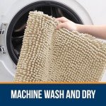OLANLY Extra Soft Chenille Bath Rug 24x16
