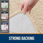 OLANLY Extra Soft Chenille Bath Rug 24x16