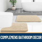 OLANLY Extra Soft Chenille Bath Rug 24x16