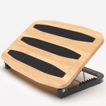 Ergonomic Adjustable Under Desk Foot Rest - Natural