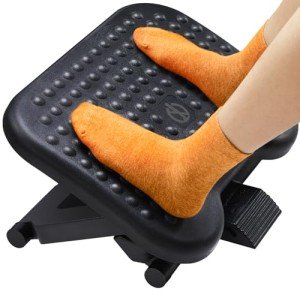 Adjustable Ergonomic Foot Rest with Massage Texture