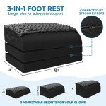 Ergonomic Gel Foot Rest with Adjustable Heights