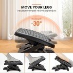 Adjustable Ergonomic Under-Desk Footrest with Massage