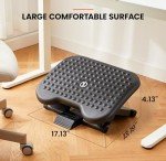 Adjustable Ergonomic Under-Desk Footrest with Massage