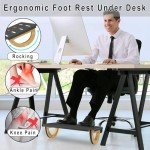 Ergonomic Rocking Foot Rest for Desk Comfort