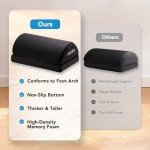Adjustable Memory Foam Foot Rest for Under Desk