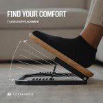 Adjustable Ergonomic Under Desk Foot Rest - Walnut