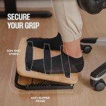 Adjustable Ergonomic Under Desk Foot Rest - Walnut