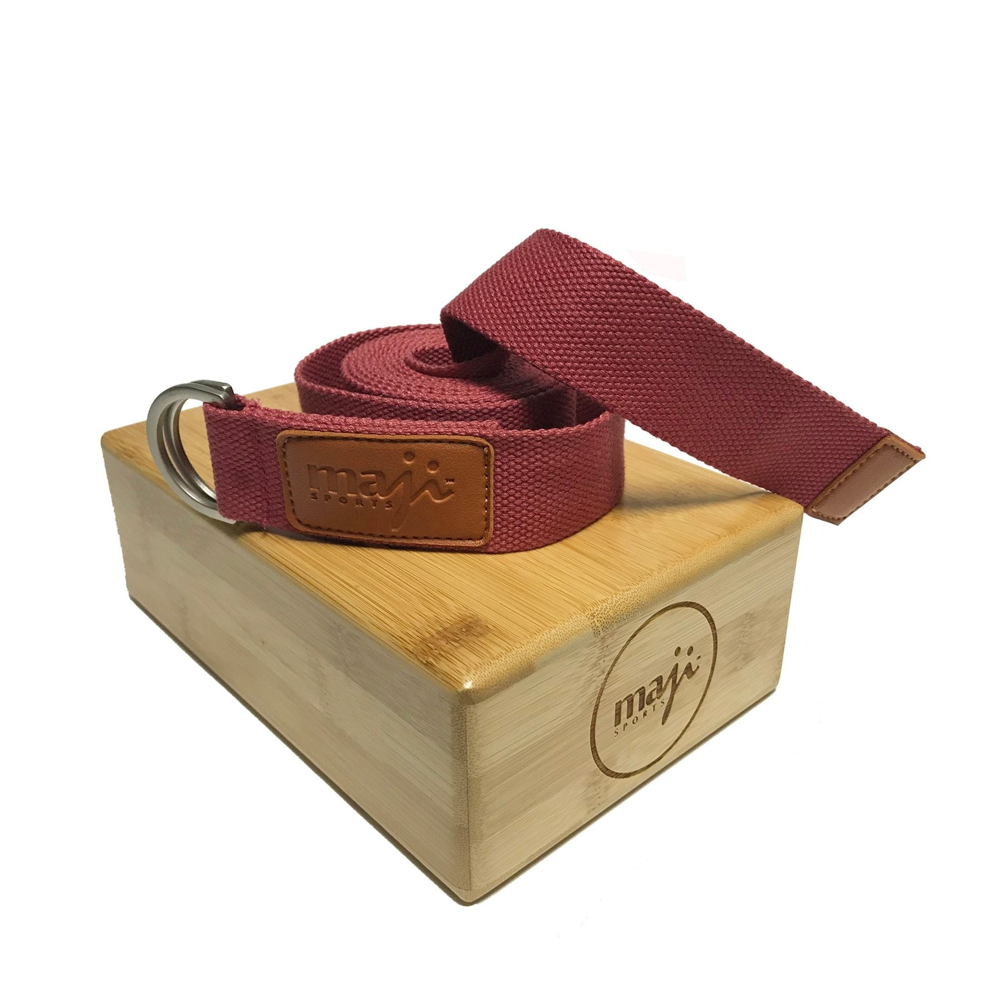 Eco-Friendly Bamboo Yoga Block & Strap Set