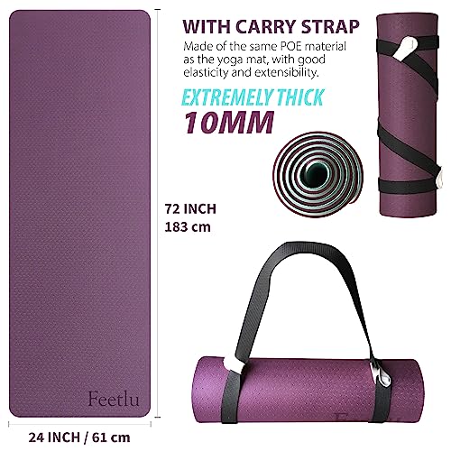 Extra Thick Eco-Friendly Yoga Mat, Non-Slip