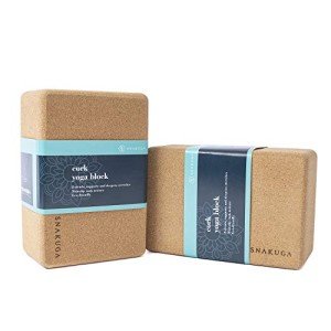 Premium Natural Cork Yoga Blocks – 2 Pack