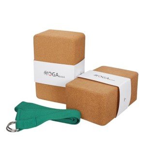 Yoga Block and Strap Set with D-Ring