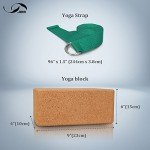 Yoga Block and Strap Set with D-Ring