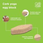 Go4Cork Natural Cork Yoga Egg Block