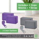 Gaiam Essentials Yoga Block and Strap Set