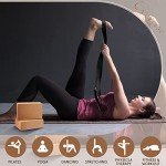 8 Pcs Cork Yoga Block Set with Strap & Loop