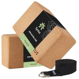 Cork Yoga Blocks and Strap Set for Flexibility