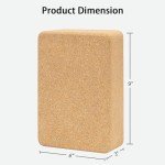 Natural Cork Yoga Block – Eco-Friendly 9"x6"x3