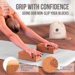 Eco-Friendly Cork Yoga Block Set with Strap