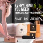 Eco-Friendly Cork Yoga Block Set with Strap