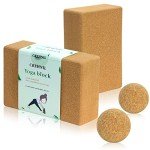 Cork Yoga Blocks Set - 2 High Density Bricks