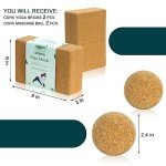 Cork Yoga Blocks Set - 2 High Density Bricks