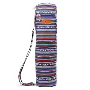 ELENTURE Adjustable Canvas Yoga Mat Bag with Pockets