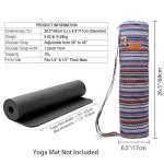 ELENTURE Adjustable Canvas Yoga Mat Bag with Pockets