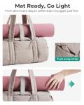 BAGSMART Quilted Yoga Mat Crossbody Bag - Sand