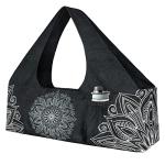 Large Mandala Black Yoga Mat Bag with Pockets