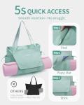 Mint Green Yoga Mat Tote with Waterproof Pocket